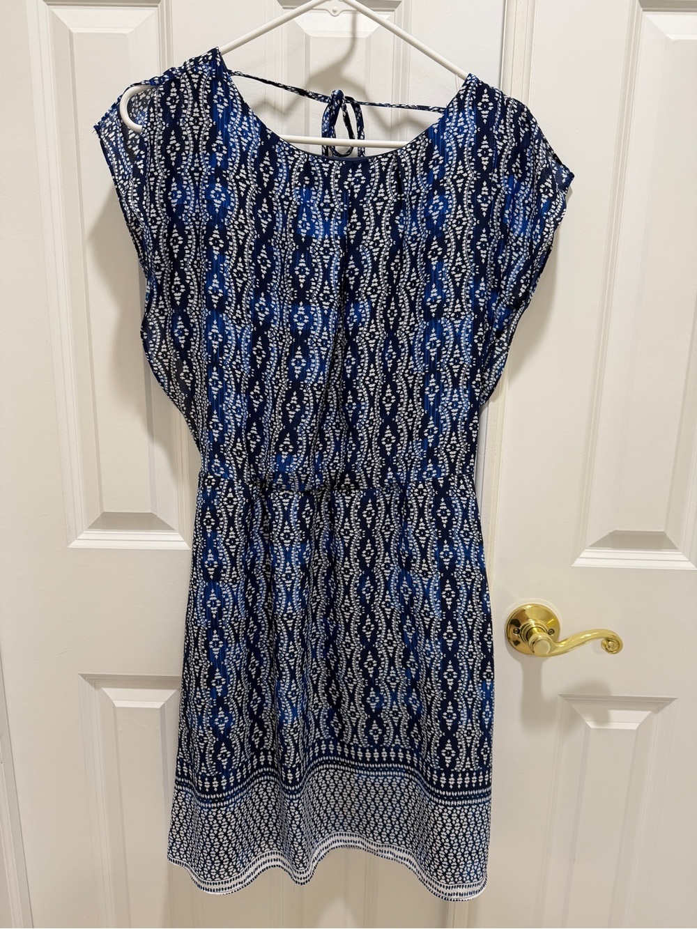 The Limited Navy, black & White Printed Dress Top